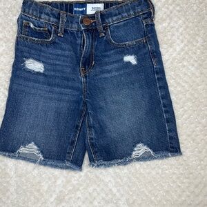 OLD NAVY | Distressed Slouchy Straight Toddler Girls Jean Shorts